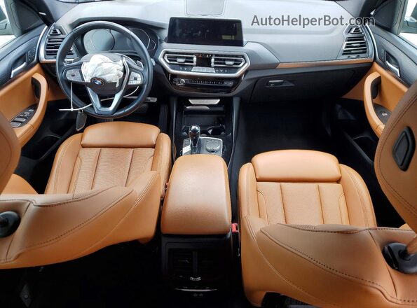 5UX43DP00N9K61037 2022 BMW X3 Blue წინა პანელის ხედი