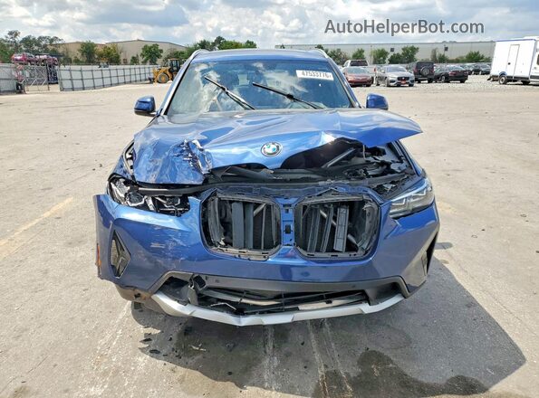 5UX43DP00N9K61037 2022 BMW X3 Blue წინა ხედი