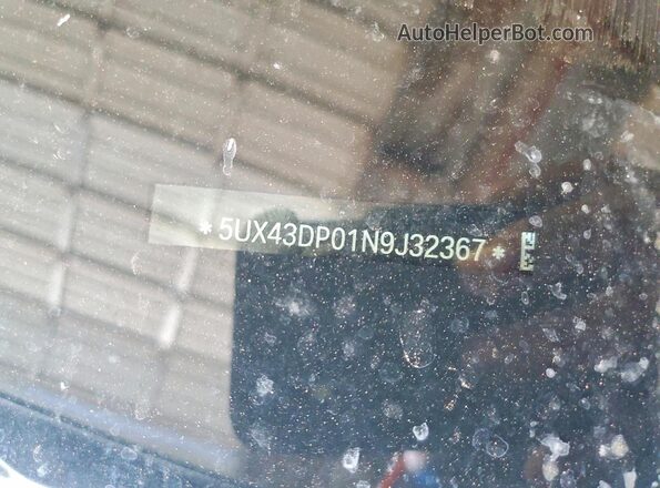5UX43DP01N9J32367 2022 BMW X3 Black Widok naklejki z numerem VIN