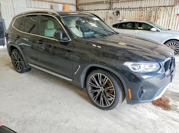 5UX43DP01N9J32367 2022 BMW X3 Black Przód prawy