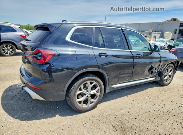 5UX43DP01R9U54710 2024 BMW X3 Black Задня права чверть
