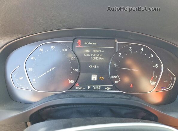 5UX43DP02N9K01356 2022 BMW X3 Белый Вид щитка приборов