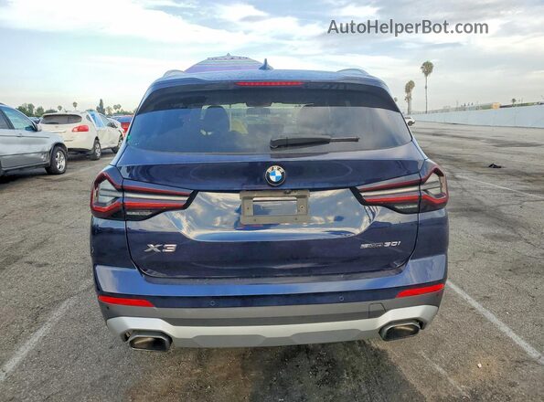 5UX43DP03N9K62716 2022 BMW X3 Blue Rear view