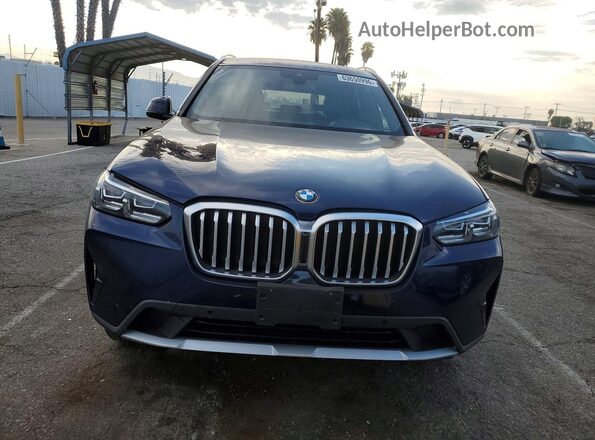 5UX43DP03N9K62716 2022 BMW X3 Blue Front view