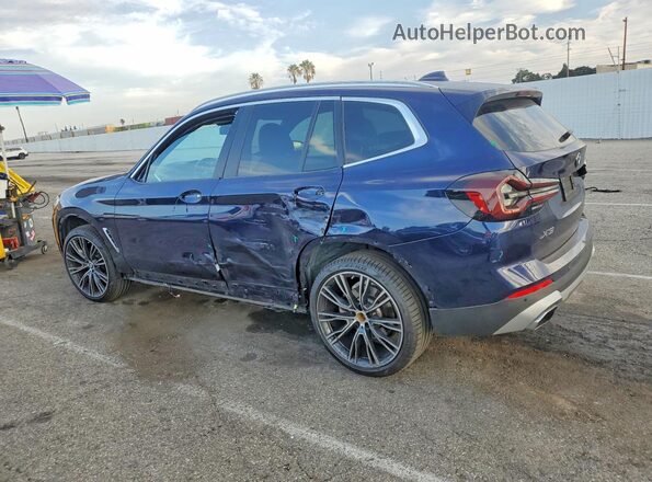 5UX43DP03N9K62716 2022 BMW X3 Blue Rear left
