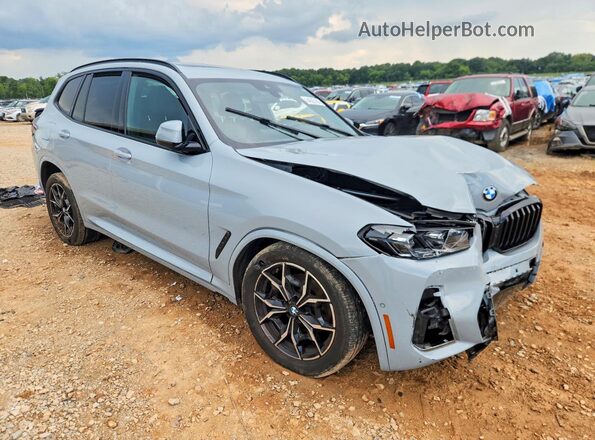5UX43DP03R9W67206 2024 BMW X3 Gray Передня права чверть