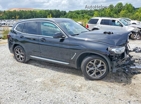 5UX43DP05N9J32288 2022 BMW X3 Black Передня права чверть