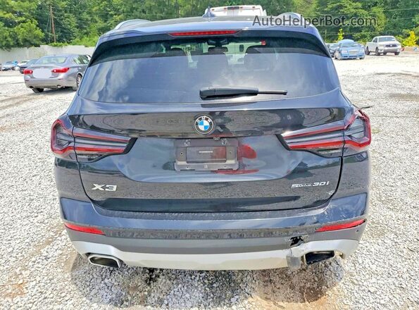 5UX43DP05N9J32288 2022 BMW X3 Black Вид ззаду