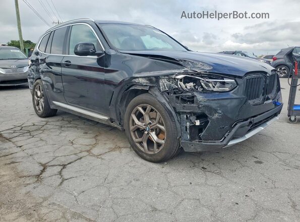 5UX43DP05N9J81359 2022 BMW X3 Black Delantero derecho