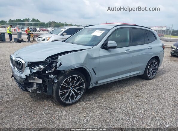 5UX43DP05N9M20036 2022 BMW X3 Gray Przód lewy