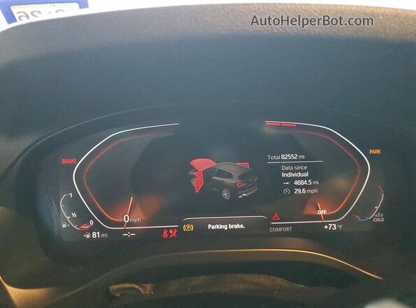 5UX43DP05N9N28737 2022 BMW X3 White Instrument cluster view