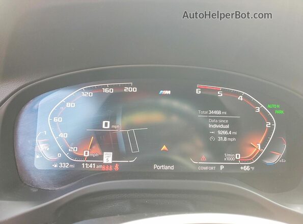 5UX43DP05R9W60130 2024 BMW X3 Серебряный Вид щитка приборов