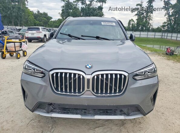 5UX43DP06R9T42582 2024 BMW X3 Gray Դիմացի տեսք