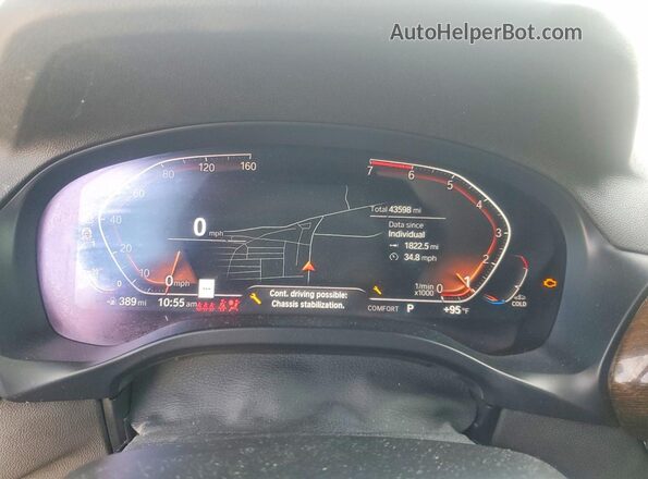 5UX43DP07P9P86387 2023 BMW X3 Blue Widok zestawu wskaźników