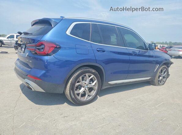 5UX43DP07P9P86387 2023 BMW X3 Blue Tył prawy