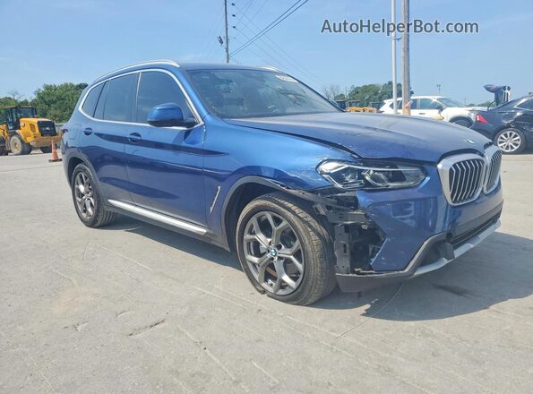 5UX43DP07P9P86387 2023 BMW X3 Blue Przód prawy