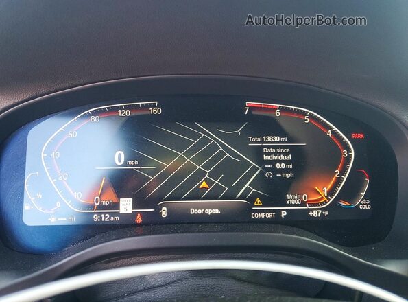 5UX43DP07P9R72656 2023 BMW X3 White ხელსაწყოთა პანელის ხედი
