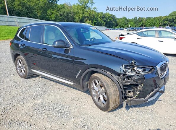 5UX43DP07P9T08258 2023 BMW X3 Черный Передняя правая четверть