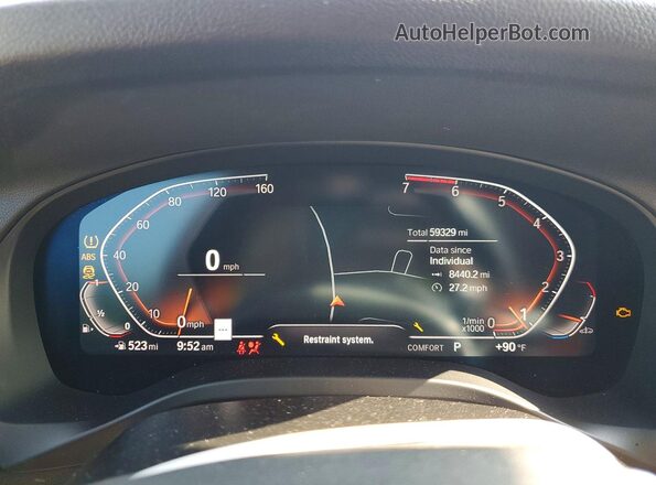 5UX43DP07P9T08258 2023 BMW X3 Черный Вид щитка приборов