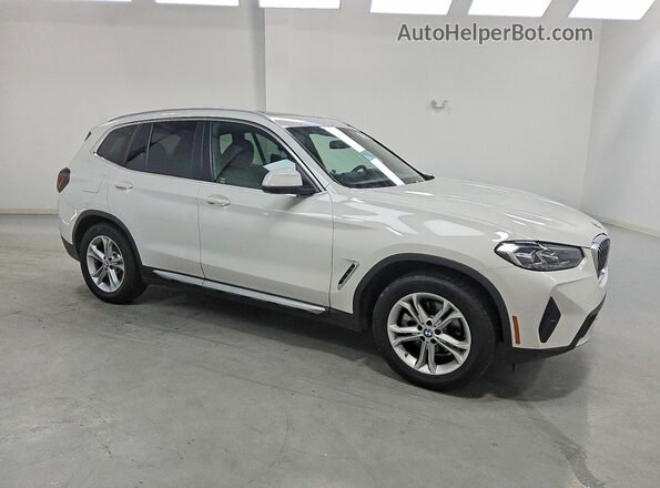 5UX43DP0XN9M68437 2022 BMW X3 White Передня права чверть