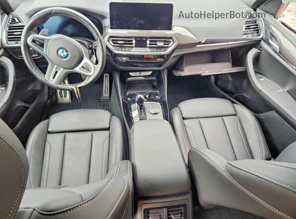 5UX43DT09P9R00976 2023 BMW X4 White Dashboard view