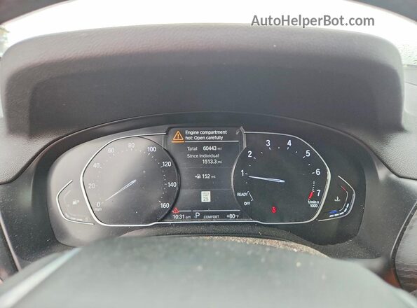 5UX53DP00N9M50307 2022 BMW X3 White Widok zestawu wskaźników