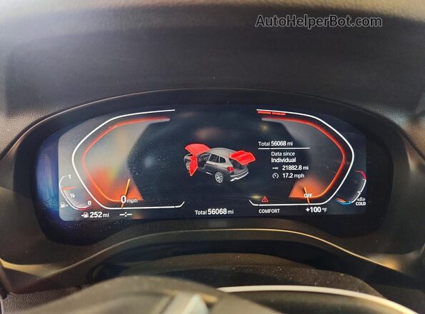 5UX53DP00P9S16087 2023 BMW X3 Black Widok zestawu wskaźników
