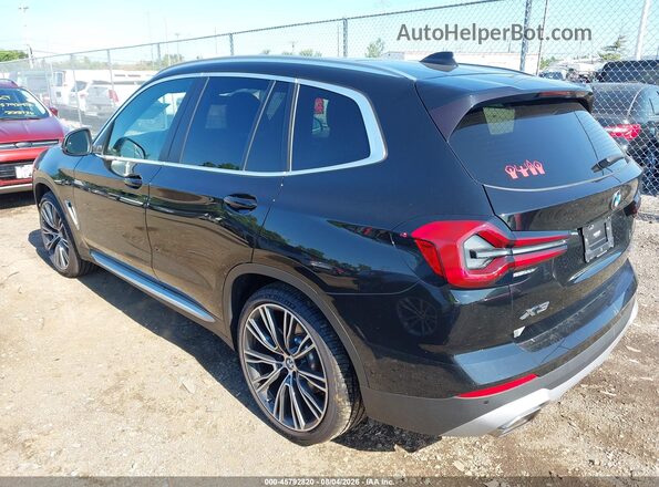 5UX53DP02N9M23058 2022 BMW X3 Черный Задняя левая четверть