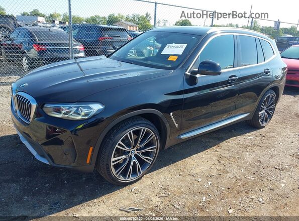 5UX53DP02N9M23058 2022 BMW X3 Черный Передняя левая четверть