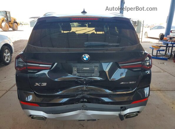5UX53DP02P9P82042 2023 BMW X3 Black უკანა ხედი
