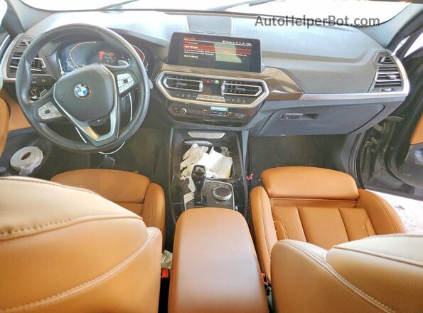 5UX53DP02P9P82042 2023 BMW X3 Black წინა პანელის ხედი