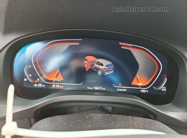 5UX53DP02R9U38505 2024 BMW X3 White Instrument cluster view
