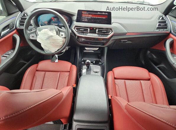 5UX53DP02R9U38505 2024 BMW X3 White Dashboard view
