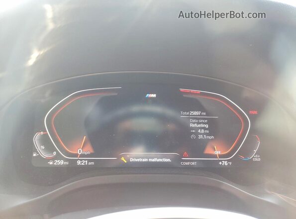 5UX53DP02R9V89506 2024 BMW X3 Gray Instrument cluster view