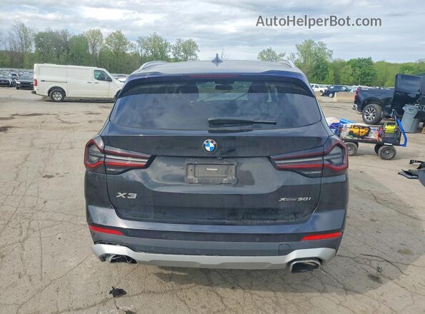 5UX53DP03N9L80222 2022 BMW X3 Black Vista trasera