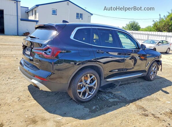 5UX53DP03N9M76688 2022 BMW X3 Black Հետևի աջ