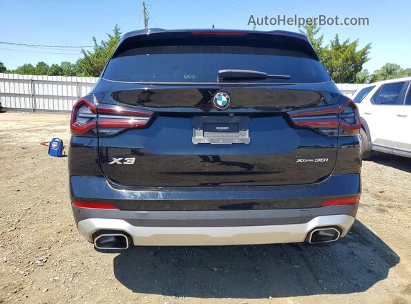 5UX53DP03N9M76688 2022 BMW X3 Black Հետևի տեսք