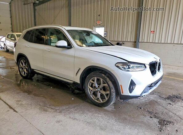 5UX53DP03N9M92843 2022 BMW X3 White წინა მარჯვენა