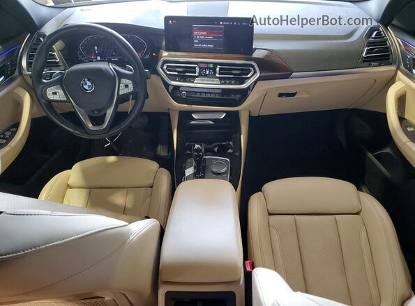 5UX53DP03N9M92843 2022 BMW X3 White წინა პანელის ხედი