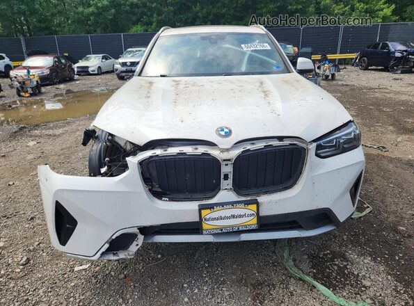5UX53DP04N9L05030 2022 BMW X3 White Front view