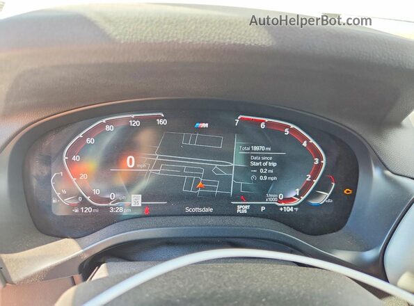 5UX53DP05N9K55304 2022 BMW X3 Серый Вид щитка приборов