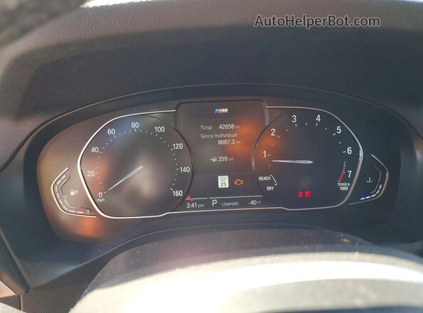 5UX53DP06N9J58208 2022 BMW X3 Gray Instrument cluster view