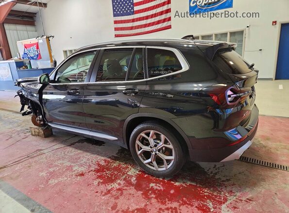 5UX53DP07N9K73772 2022 BMW X3 Black უკანა მარცხენა