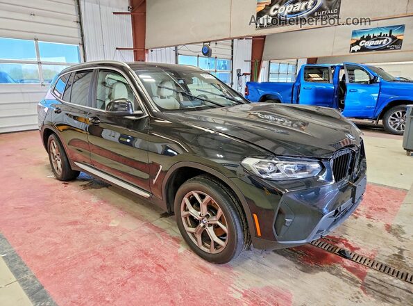 5UX53DP07N9K73772 2022 BMW X3 Black წინა მარჯვენა