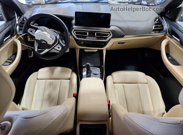 5UX53DP07N9K73772 2022 BMW X3 Black წინა პანელის ხედი