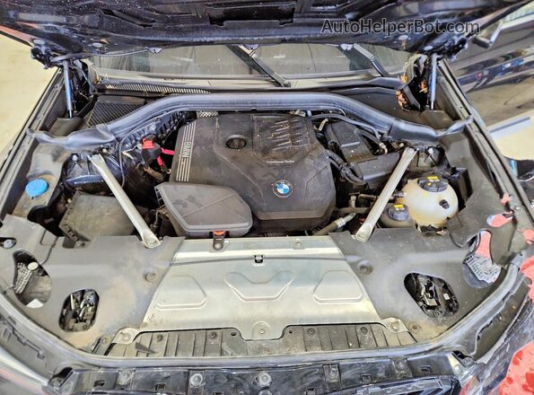 5UX53DP07N9K73772 2022 BMW X3 Black ძრავის განყოფილების ხედი