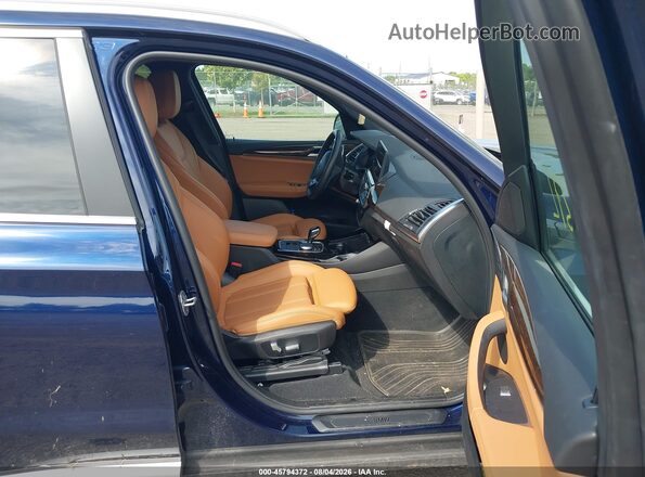 5UX53DP07N9L91000 2022 BMW X3 Blue Вид салону спереду
