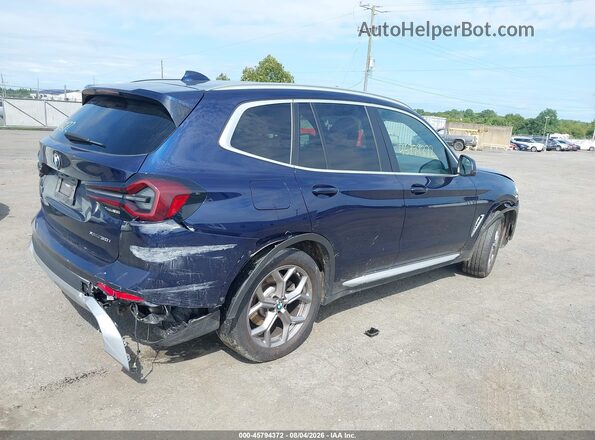 5UX53DP07N9L91000 2022 BMW X3 Blue Задня права чверть