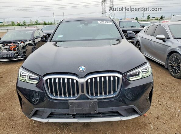 5UX53DP07P9N60256 2023 BMW X3 Black წინა ხედი