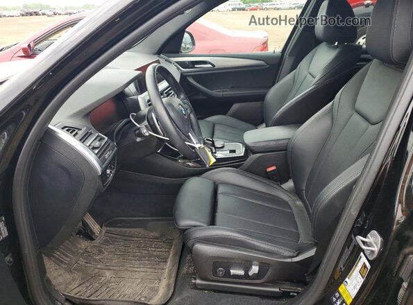 5UX53DP07P9N60256 2023 BMW X3 Black წინა სალონის ხედი